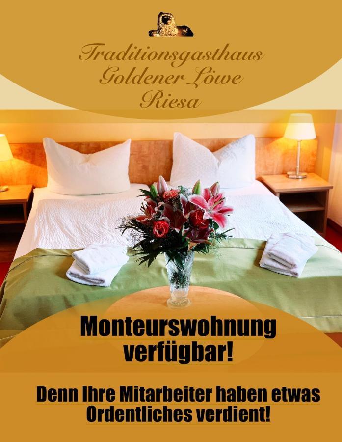 Traditionsgasthaus Goldener Loewe Riesa Restaurant & Pension エクステリア 写真